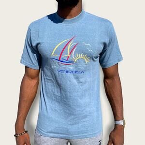 Venezuela stitched travel tee medium